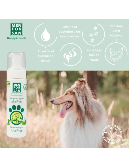 Foam shampoo for cats and dogs, based on Aloe Vera