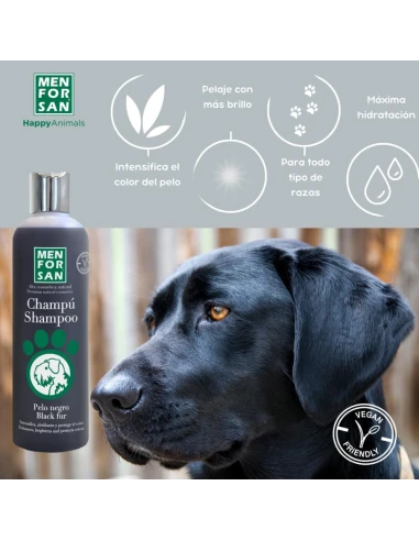 Shampooing MENFORSAN pour les cheveux en noir 300 ml