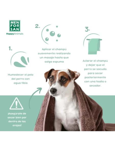 Champú para perro MENFORSAN repelente de insectos 300 ml|Complementos para aves