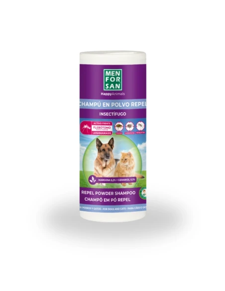 Champú MENFORSAN en polvo con repelente de insectos 250 g|Complementos para aves