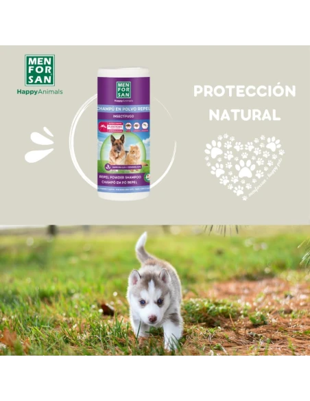 Champú MENFORSAN en polvo con repelente de insectos 250 g|Complementos para aves