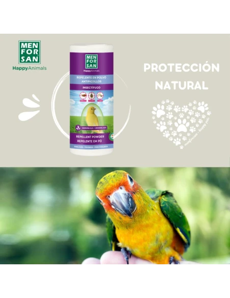 Repelente en polvo contra piojillo MENFORSAN AVES 250 gr.