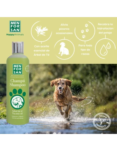 Champú para perros relajante y anti picores MENFORSAN ÁRBOL DE TE 300 ml|Complementos para aves