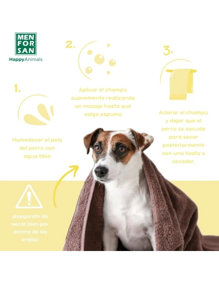 shampooing Menforsan pour les chiots avec des germes de blé 300 ml