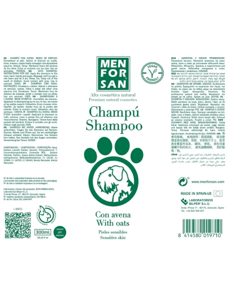 Shampooing Menforsan avec la farine d'avoine naturelle 300 ml