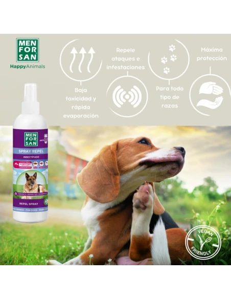 Insecticida en Spray MENFORSAN para Perros con Margosa, Geraniol y Lavandino 250ml
