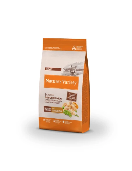 Comida para Gato Adulto NATURES VARIETY Healthy Grain de Pollo 7kg|Complementos para aves