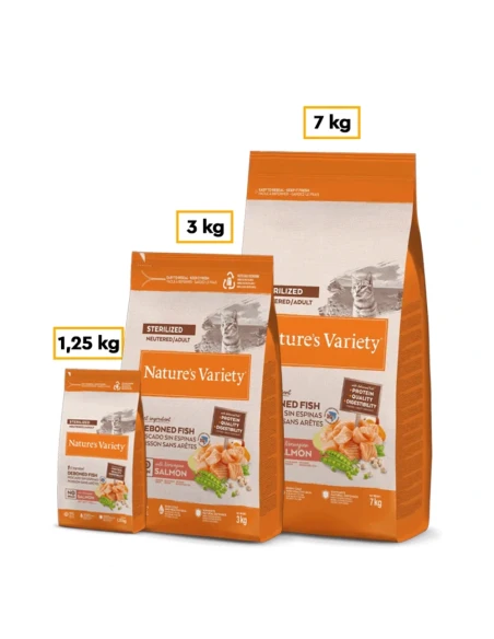 Pienso Nature’s Variety No Grain Gatos Esterilizados con Salmón | Natural y Sin Cereales