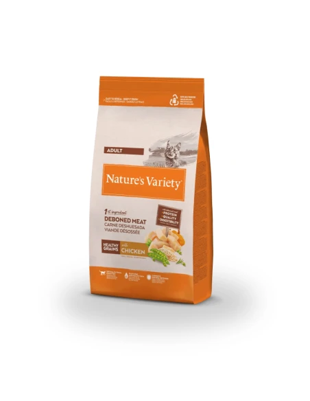 Comida para Gato Esterilizado NATURES VARIETY Healthy Grain de Pollo 3kg|Complementos para aves