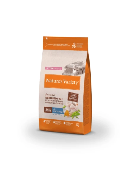 Comida para Gatito NATURES VARIETY Kitten Healthy Grain de Pescado 1,25kg|Complementos para aves