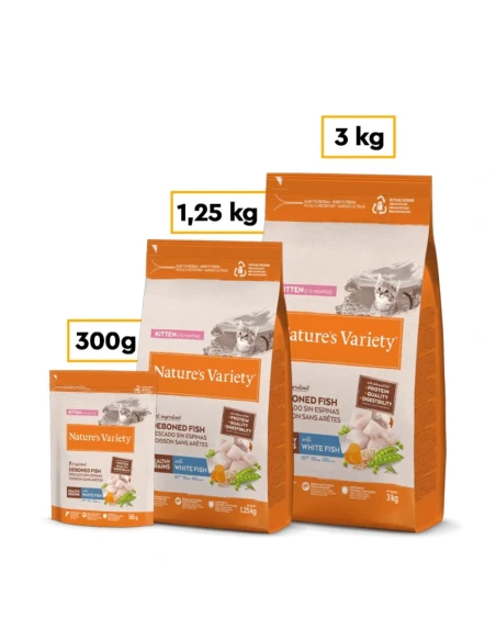 Comida para Gatito NATURES VARIETY Kitten Healthy Grain de Pescado 1,25kg|Complementos para aves