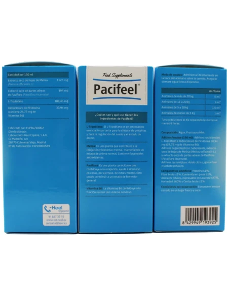 Jarabe Relajante para perros y gatos PACIFEEL 100 ml Heel