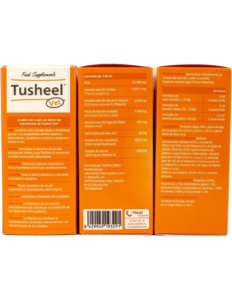 Jarabe para la tos en perros TUSHEEL HEEL 150 ml