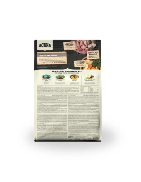 Pienso para Perros ACANA Light fit para Todas las Razas 11,4kg|Complementos para aves