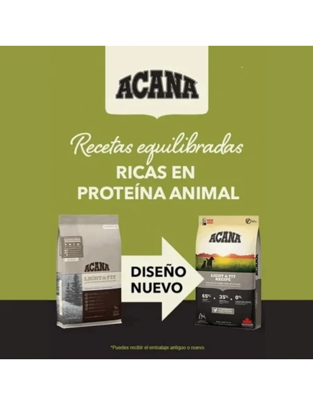 Acana Light & Fit Pienso Perros Adultos – Bajo en Grasas, Alto en Proteínas – Control de Peso