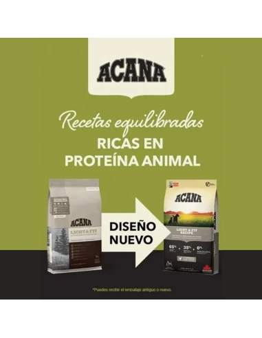 Acana Light & Fit Pienso Perros Adultos – Bajo en Grasas, Alto en Proteínas – Control de Peso