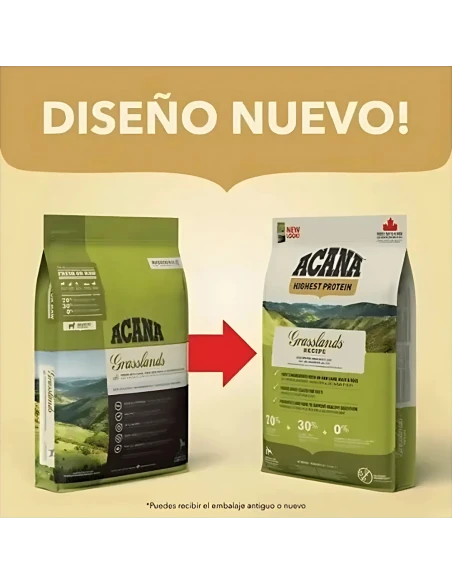 Pienso para Perro de Todas las Razas ACANA Grasslands 2kg|Complementos para aves