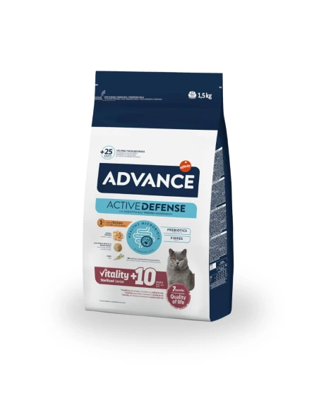 Comida para Gato Esterilizado ADVANCE Sterilized de mas de 10 Años 1,5kg|Complementos para aves