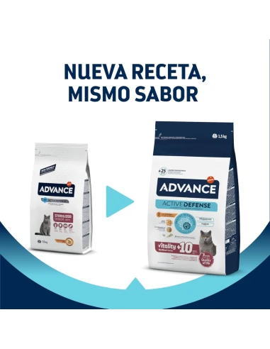 Comida para Gato Esterilizado ADVANCE Sterilized de mas de 10 Años 1,5kg