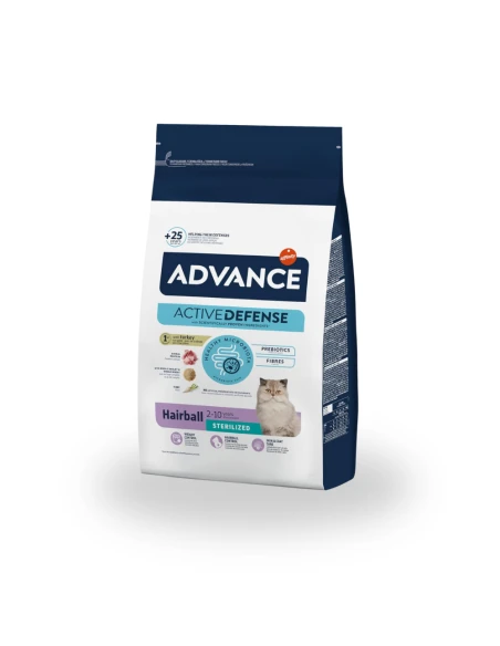 Comida para Gato Esterilizado ADVANCE Sterilized Hairball 3kg|Complementos para aves