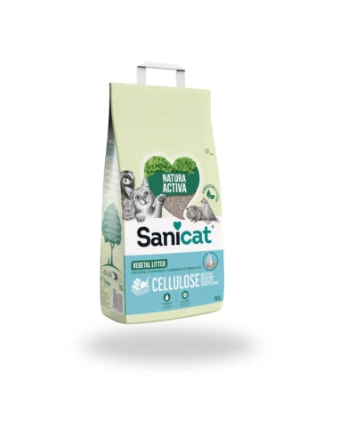 SANICAT Eco Papel Natura Activa – Arena Absorbente Biodegradable para Gatos – 10 L
