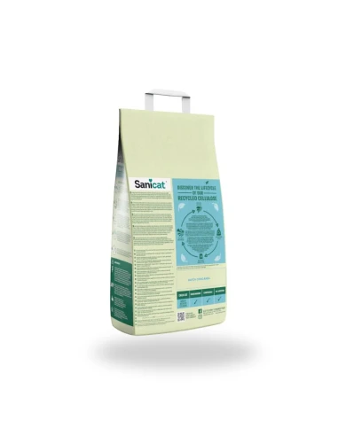 SANICAT Eco Papel Natura Activa – Arena Absorbente Biodegradable para Gatos – 10 L