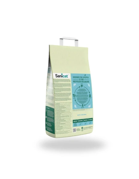 SANICAT Eco Papel Natura Activa – Arena Absorbente Biodegradable para Gatos – 10 L