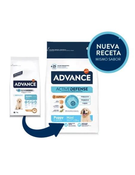 Pienso para Perro Cachorro Maxi ADVANCE Puppy Protect de Pollo y Arroz 3kg|Complementos para aves