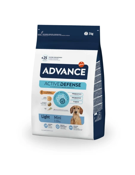 Pienso para Perro Adulto Mini ADVANCE Light de Pollo y Arroz 1,5kg