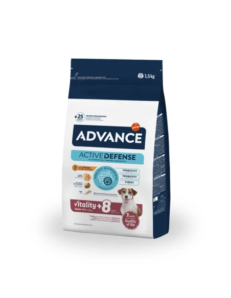 Pienso para Perro Adulto Mini ADVANCE Senior de Pollo y Arroz 3kg