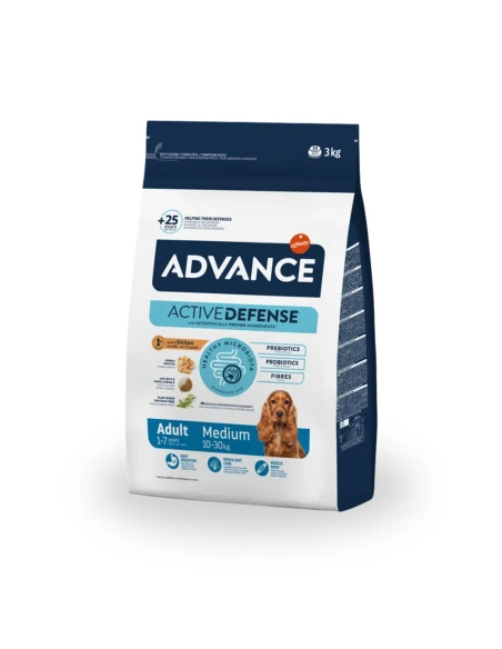 Pienso para Perro Adulto Med/Maxi ADVANCE de Pollo y Arroz 10kg
