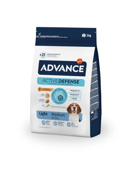 Pienso para Perro Adulto Med ADVANCE Light de Pollo y Arroz 3kg