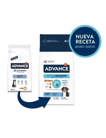 Pienso para Perro Adulto Maxi ADVANCE Light de Pollo y Arroz 12kg