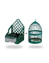 Jaula para perdiz + Casiller de plastico, color verde