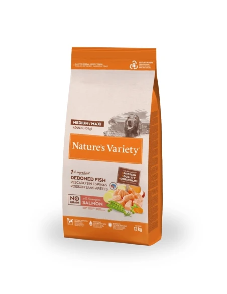 Comida para Perro Adulto Med/Max NATURES VARIETY No Grain de Salmon 3kg|Complementos para aves