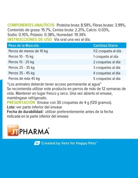 Suplemento digestivo Glandulex Sacs JT PHARMA 30 Croquetas|Complementos para aves