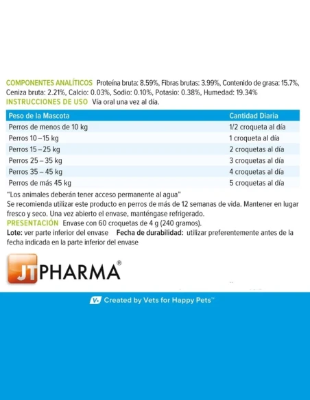 Suplemento digestivo Glandulex Sacs JT PHARMA 60 Croquetas|Complementos para aves