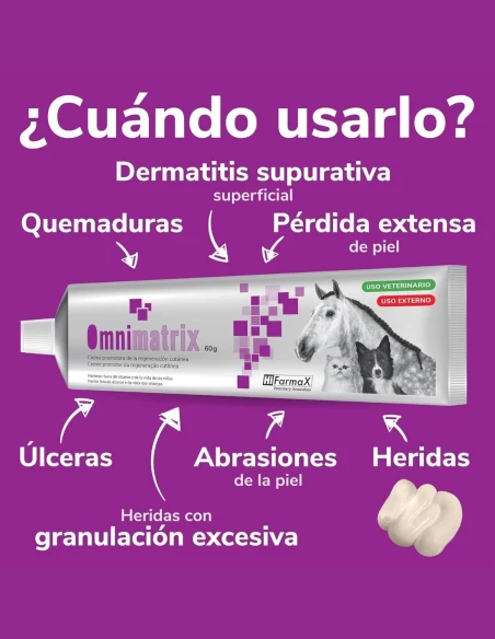 Pomada Cicatrizante para Animales HI FARMAX Omnimatrix 20gr|Complementos para aves