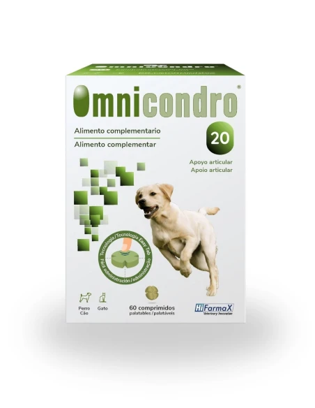 Suplemento para las Articulaciones HI FARMAX Omnicondro 20 de 60 comprimidos|Complementos para aves