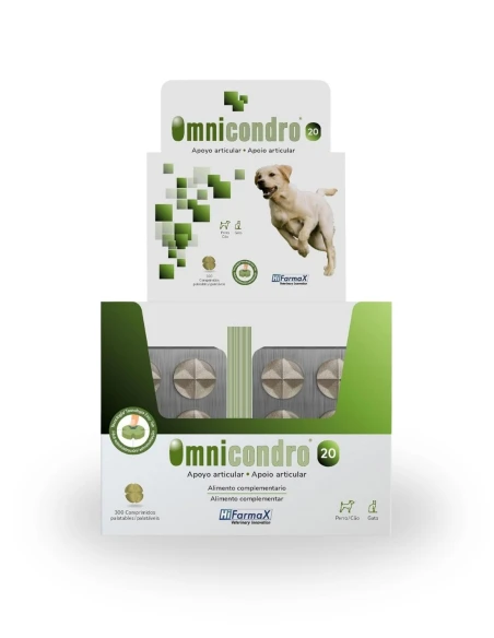 Suplemento para las Articulaciones HI FARMAX Omnicondro 20 de 300 comprimidos|Complementos para aves