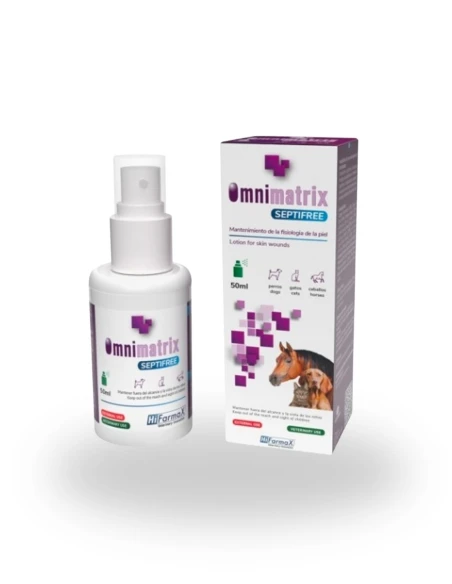 Spray Cicatrizante para Animales HI FARMAX Omnimatrix Septifree 50ml|Complementos para aves