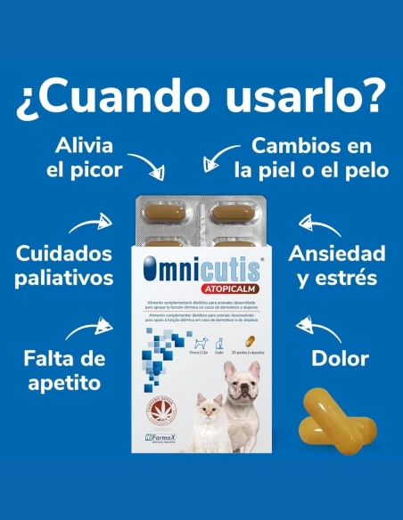 Suplemento para Problemas Dermatologicos HI FARMAX Omnicutis 30 Capsulas|Complementos para aves