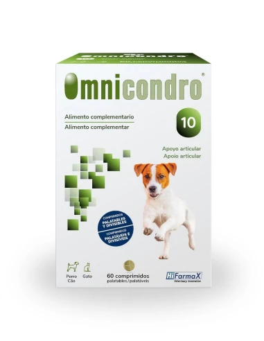 Omnicondro 10 Hifarmax 60 Comprimidos – Condroprotector para Perros y Gatos con Problemas Articulares