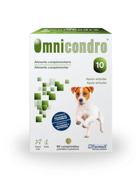 Omnicondro 10 Hifarmax 60 Comprimidos – Condroprotector para Perros y Gatos con Problemas Articulares