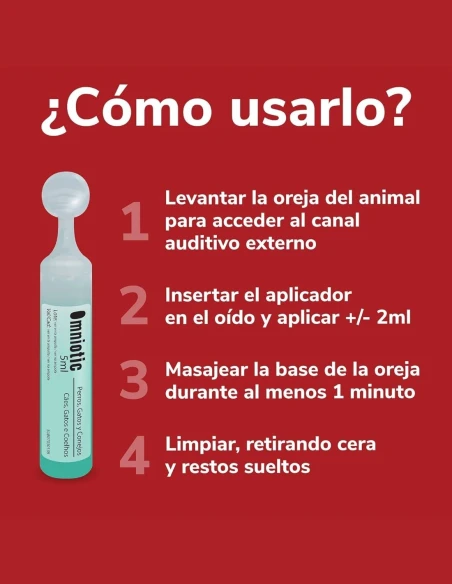 Limpiador de Oídos para Animales HI FARMAX Omniotic 20 x 5ml|Complementos para aves