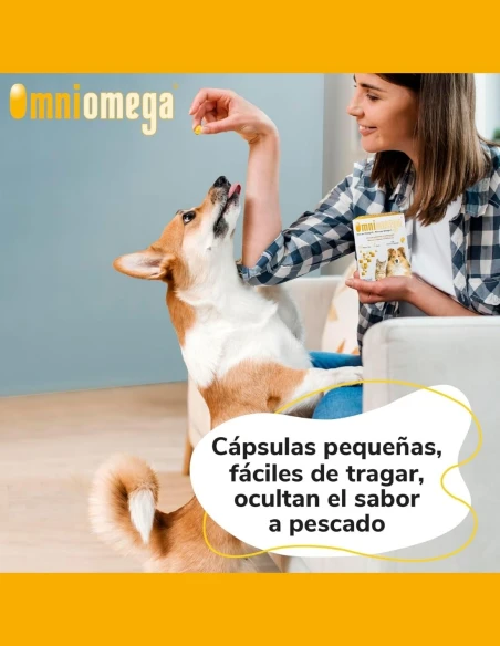 Suplemento Alimenticio para Perros y Gatos HI FARMAX Omniomega 120 Capsulas|Complementos para aves