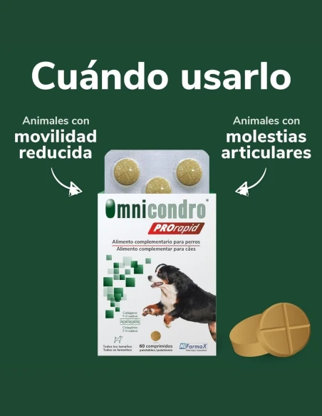 Suplemento para las Articulaciones HI FARMAX Omnicondro ProRapid 60 comprimidos|Complementos para aves