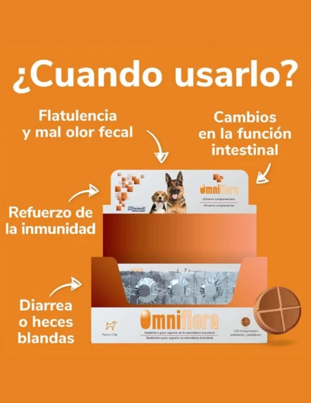 Suplemento Intestinal para Perros HI FARMAX Omniomega 120 Capsulas|Complementos para aves