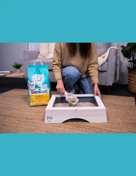 Arena Absorbente para Gatos SANICAT CLUMPING sin Fragancia 10L