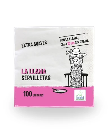 Servilletas Suaves 2 capas LA LLAMA bolsa 100 unidades